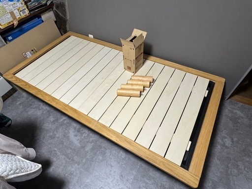 無印良品 木製ベッドフレーム オーク材突板 シングル / magniflex マットレス