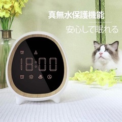 新品未使用品✨時計機能付き アロマ 加湿器 超音波式 タッチパネル 丸型の画像