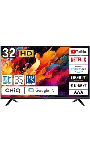 Chiq 32インチ HD チューナーレス Google TV