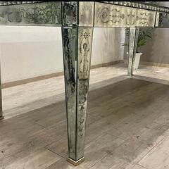 希少！煌びやかな全面ミラー仕様！最高級ダイニングテーブル♪約200万円