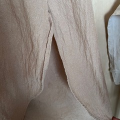 ZARA フリルネック ミディ ワンピース 長袖 ベルト付きの画像