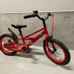カーズ　自転車　16型　補助輪付