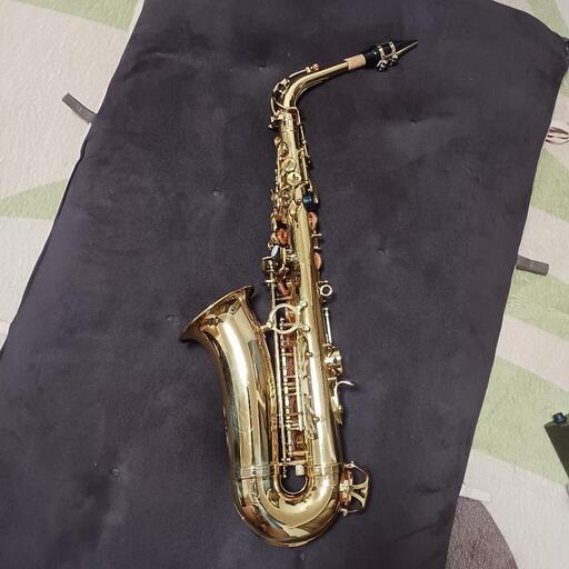 【受渡済?御礼】?アルトサックス【Maxtone--SX-50A】?E管ゴールドラッカー仕上げ＊本体ﾊｰﾄﾞｹｰｽ.ﾏｳｽﾋﾟｰｽ×2