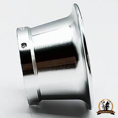 アルミ削り出しキャブレター ファンネル 　シルバー　銀　～42mm　PZ　VM　（イモネジ付き）1個 未使用　新品の画像