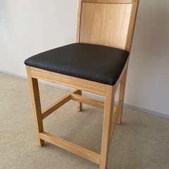 新品 ダイニングチェア 木製4脚セット  和風 座面高55cm カウンターチェアの画像