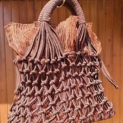 手さげバッグ　編込みの画像
