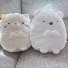 すみっこぐらし　ねこ　しろくま　リュックとショルダーのセット