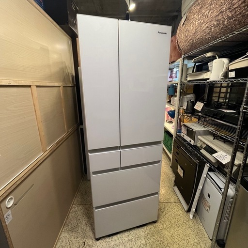 【池上店】Panasonic パナソニック 6ドア冷蔵庫 大型冷蔵庫 501L 2021年製造　フレンチドア ファミリーサイズ 自動製氷　NR-F507PX 大型冷蔵庫
