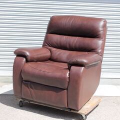 ニトリ　ビリーバ　本革　ハーフレザー　電動リクライニングソファ　一人掛け　B 1人掛け電動リクライニングソファ 本革(一部合成皮革)タイプ (N