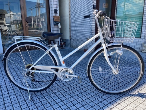 【27インチ自転車】美品❗️6段変速　LEDオートライト付　前後新品ブリヂストン製タイヤ❗️鍵新品❗️スペアキーあり　若林自転車　浜大津店　SALE中❗️