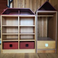 カウプンキ　子ども用シェルフ　ハンガーラック