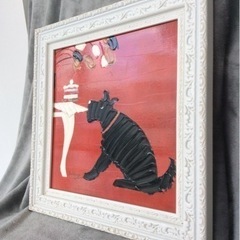 【値下げしました】「いたずら」ドミンゲス 特殊ゲル加工アート・額サイズ 39ｃｍ×39ｃｍ（約）no2149の画像