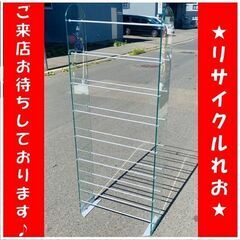 Z1530　CDラック　ガラス製　8段　収納家具　ラック　送料A...