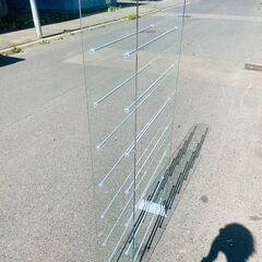 Z1530　CDラック　ガラス製　8段　収納家具　ラック　送料A　札幌　倉庫型リサイクルれお東区本町店の画像
