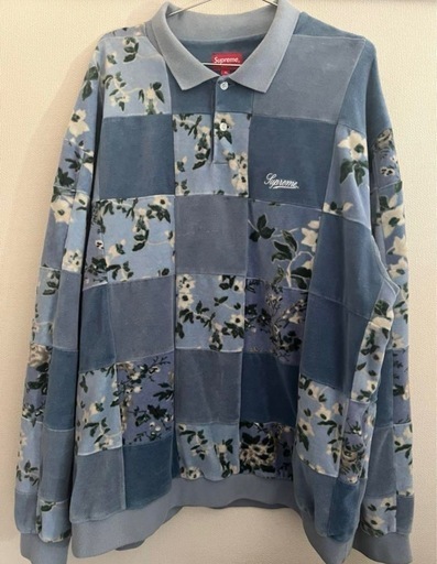 Supreme Floral Patchwork Velour Polo 21FW week12 【XL】
