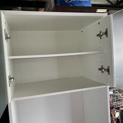 苫小牧発 nitori / ニトリ レンジボード (フォルムｎ re1860 wh ) キッチンボード 縦178cm横60cm奥行40 usedの画像