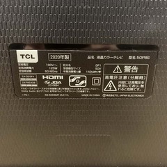 TCL 2020年製 50インチ 液晶カラーテレビ 50P8S TV YouTube Netflix Bluetooth 札幌 東区 店頭引き取り歓迎の画像