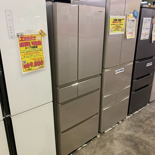 6ドア冷蔵庫 パナソニック 450L 2019年 NR-SPF455X 中古商品