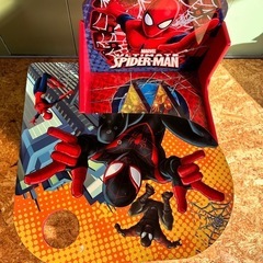 スパイダーマン デルタ チェアーデスク 一体型 テーブル 机 子...