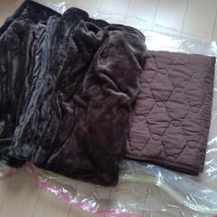 冬用 ベットシーツブラウン2枚