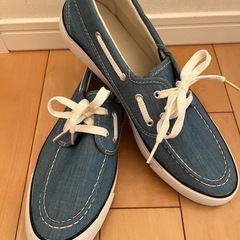 28cm 水色デッキシューズ