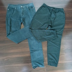 GU デニムとスウェットパンツ セット