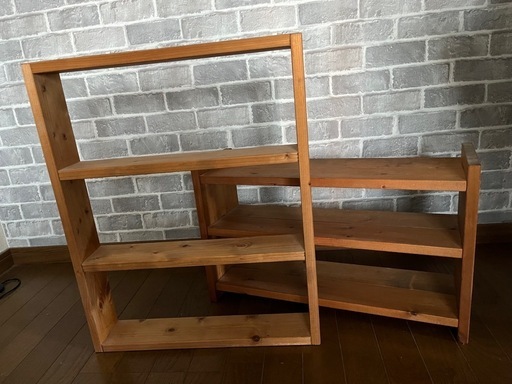 お取引終了ハンドメイド　木製飾り棚　2点セット