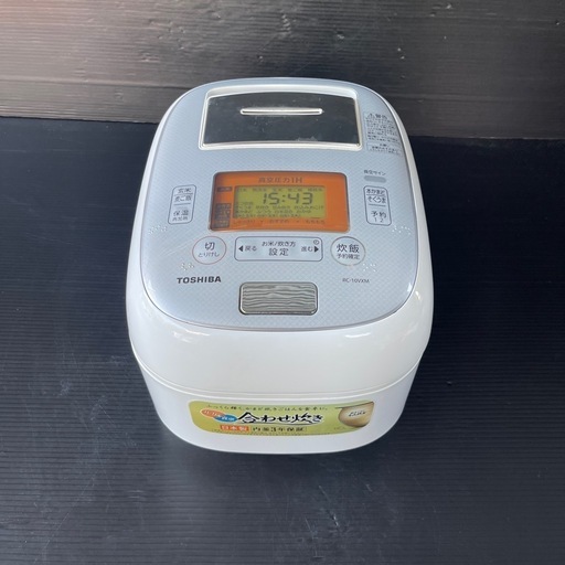 【動作品】東芝 TOSHIBA 真空圧力IHジャー炊飯器 2018年製【RC-10VXM】グランホワイト