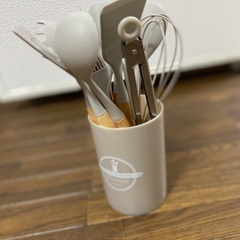 木製ハンドル付きシリコン製キッチン用品12点セット