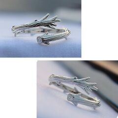 ツリーブランチ木の枝リング/シルバー925（新品）調整可能