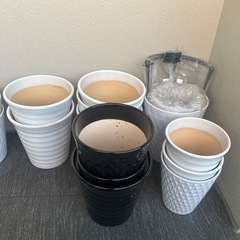 観葉植物用　園芸用品　陶器鉢、土等🪴