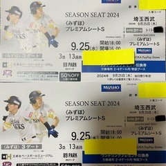 ９月25日ソフトバンクホークスVS西武 みずほプレミアムシートS