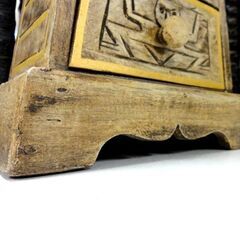 バリ風家具 3段スリムチェスト 小物入れ ナチュラル系 幅：約25㎝ アジアン 雑貨 インテリア 木彫り 札幌市 中央区 南12条の画像