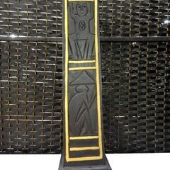 バリ風家具 3段スリムチェスト 小物入れ ブラック系 幅：約25㎝ アジアン 雑貨 インテリア 木彫り 札幌市 中央区 南12条の画像