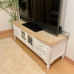 【受渡し決定
 】アンティーク調◾️ナチュラルテレビボードの画像