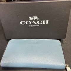 coach 長財布　ブルー