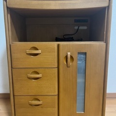 収納　木製　電話台　コンセント　スライド机付き　蕨市