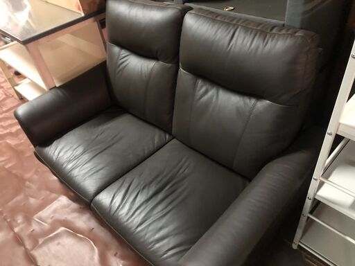 ニトリ　2人用ソファ　ハイバッグ　黒色　幅140㎝