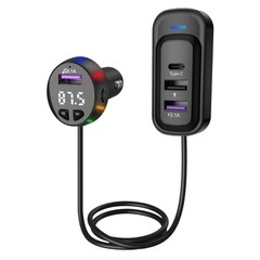 新品✨FMトランスミッター Bluetooth 充電対応 4ポー...