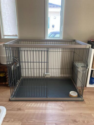 アイリスオーヤマ 犬 サークル ハイタイプ アッシュグレー 中型犬用