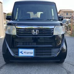 【車検2年付】【大人気のN-BOX上級グレード♪ SSパッケージ新規車両入庫!!】【ホンダ N-BOX 660G SSパッケージ】両側スライドドア 純正ナビ BluetoothAudio 運転席ハイトアジャスター プッシュスタート スマートキー ベンチシート AUTOエアコン 純正アルミホイール ETC 人気のブラックの画像