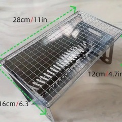 ポータブル折りたたみ式ステンレススチールバーベキューグリル、の画像