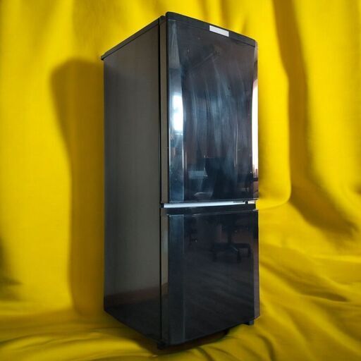 【売約済】146L 2ドア冷蔵庫 右開き ブラック系【引取限定】
