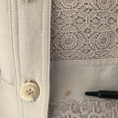 レディース　ブラウス　ジャケット　刺繍　シミ　Lの画像