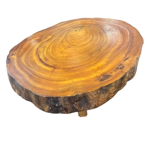 一枚板 テーブル 天然木 輪切り 座卓 食卓台 年輪 センターテーブル