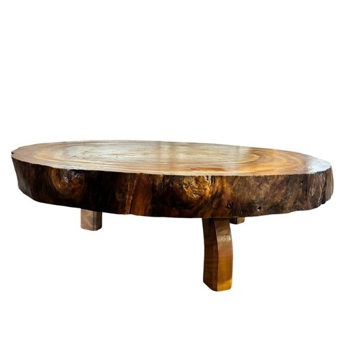 一枚板 テーブル 天然木 輪切り 座卓 食卓台 年輪 センターテーブル