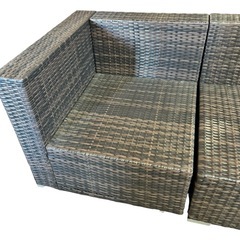 ラタン調 ガーデンソファ セット 屋外家具 ガーデンファニチャー リゾート テラスの画像