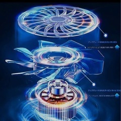 ミニターボファン 140000RPM ターボ暴力ファン ブラシレスモーター ハンドヘルドファン 52M/S 暴力送風機 の画像