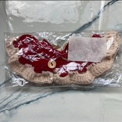 ❤️新品❤️猫 首輪 リード ネコ リボン レース 子犬 スカーフ 蝶結び付き 散歩 Lの画像