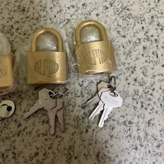 南京錠5個　未使用の画像